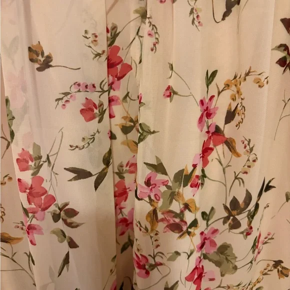 Taylor Cream Floral Dress with Pink and Red Accents - Picture 2 of 7